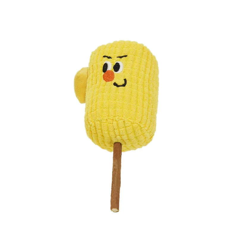 Polio wood corn cob cat molar stick toy measuring 7x6x15cm for dental cleaning