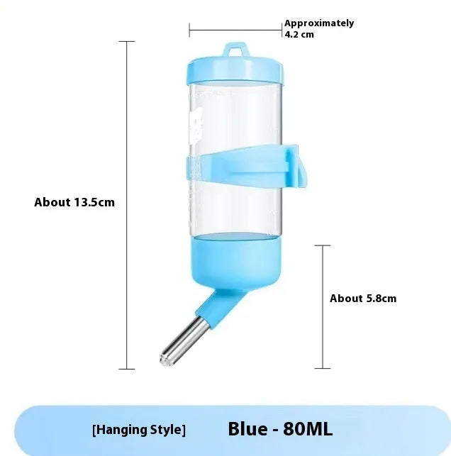 Green plastic ball kettle pet water feeder with leak-proof design for small animals