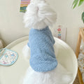 Brown double-sided cloud velvet dog jacket showing thickened polyester construction for pet warmth