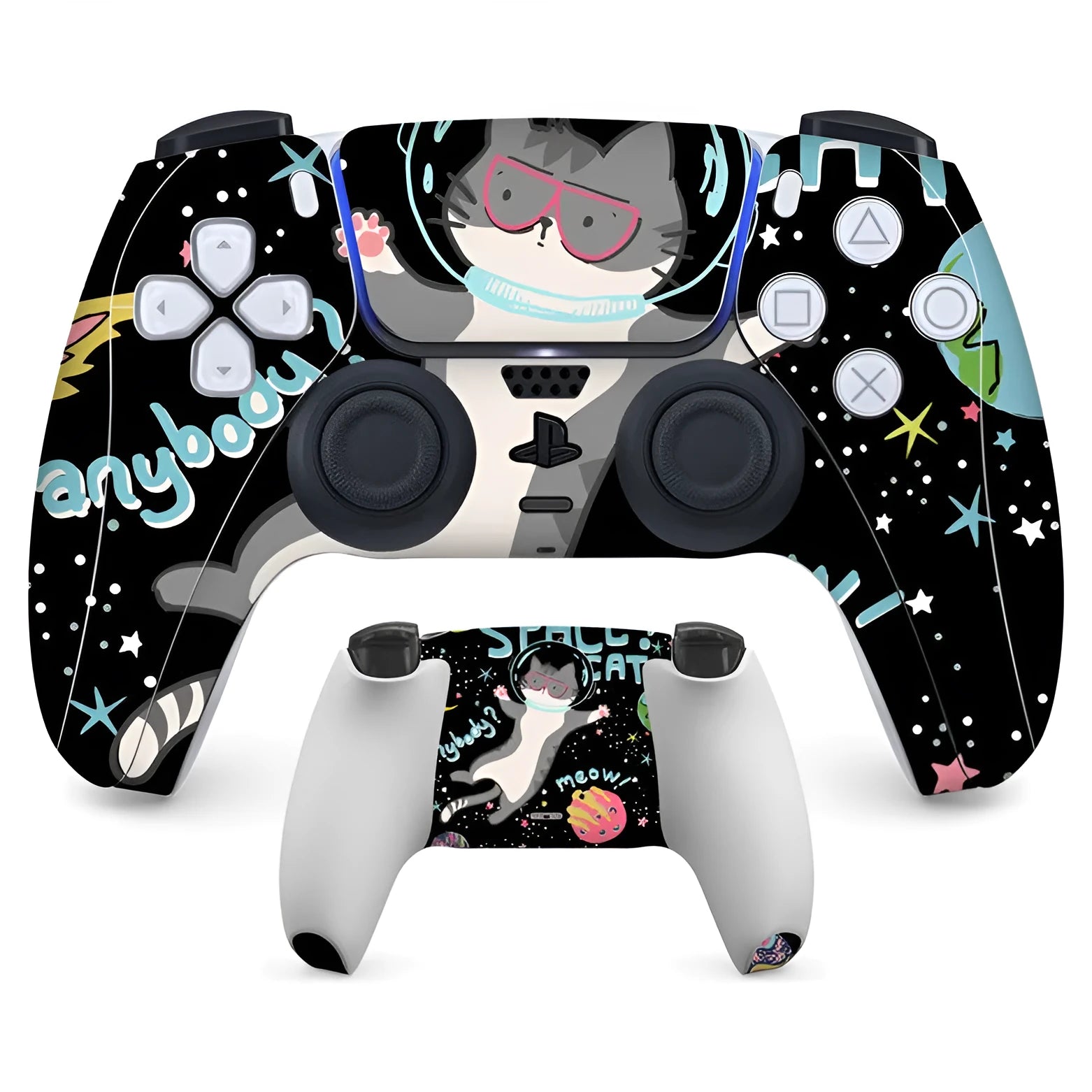 PS5 controller protective stickers with micro-frosted non-slip texture in various style options
