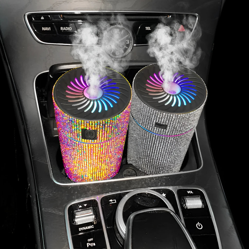 Car USB air humidifier in multiple colours with compact 14cm design