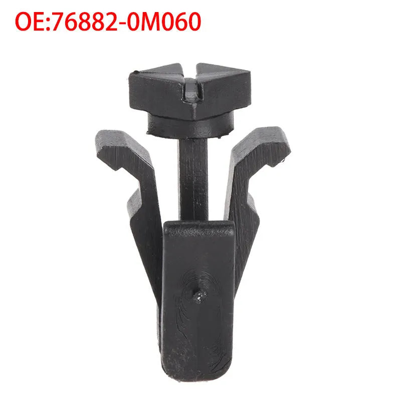 Black plastic bumper cover radiator grille fastening clip for Nissan vehicles