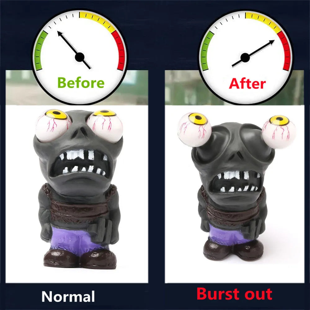 Car turbo blow-off valve modification kit with zombie doll ornament and adjustable pressure valve.