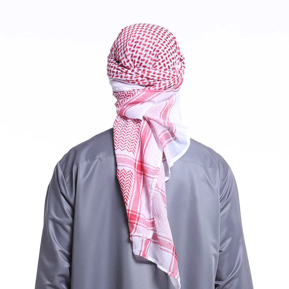Muslim men's headscarf dome shape 140cm x 140cm windproof polyester scarf