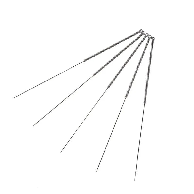 Ten metal cleaning needles for 3D printer nozzles in sizes 0.2mm to 0.4mm, presented on a white background.