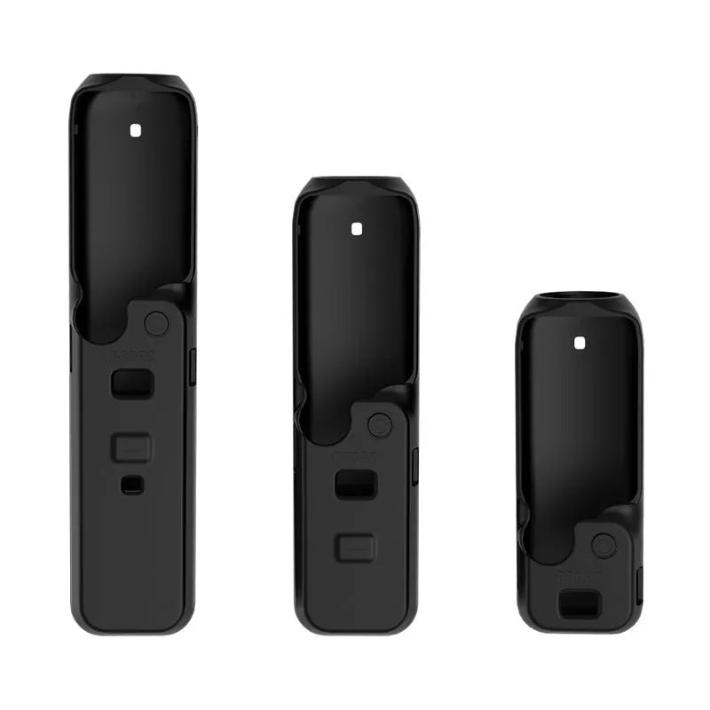 Silicone protective sleeve for PTZ camera body in black, red, or orange colour options