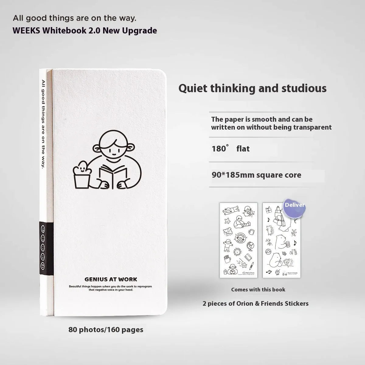 Children's simple plaid journal notebook with paper cover and colourful sticker sheets