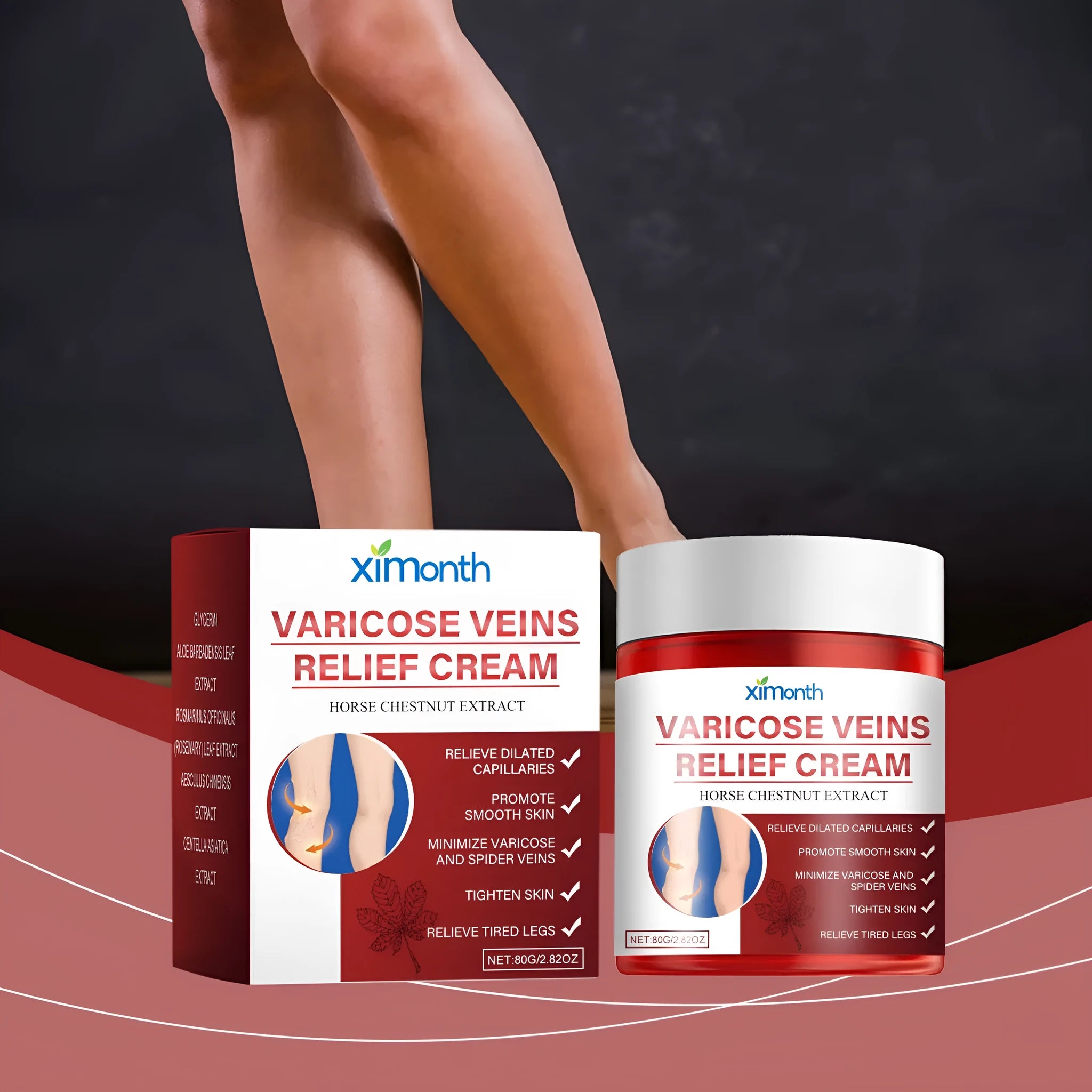 80g tube of leg care massage cream for universal skin type moisturising
