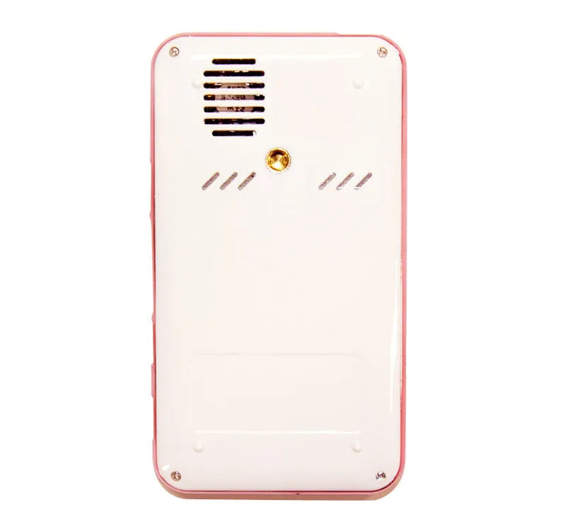 M6S white and rose gold portable DLP Android projector with compact design on table