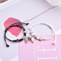Magnetic couple bracelets with alloy electroplated finish showing multiple design styles including love locks and crown patterns