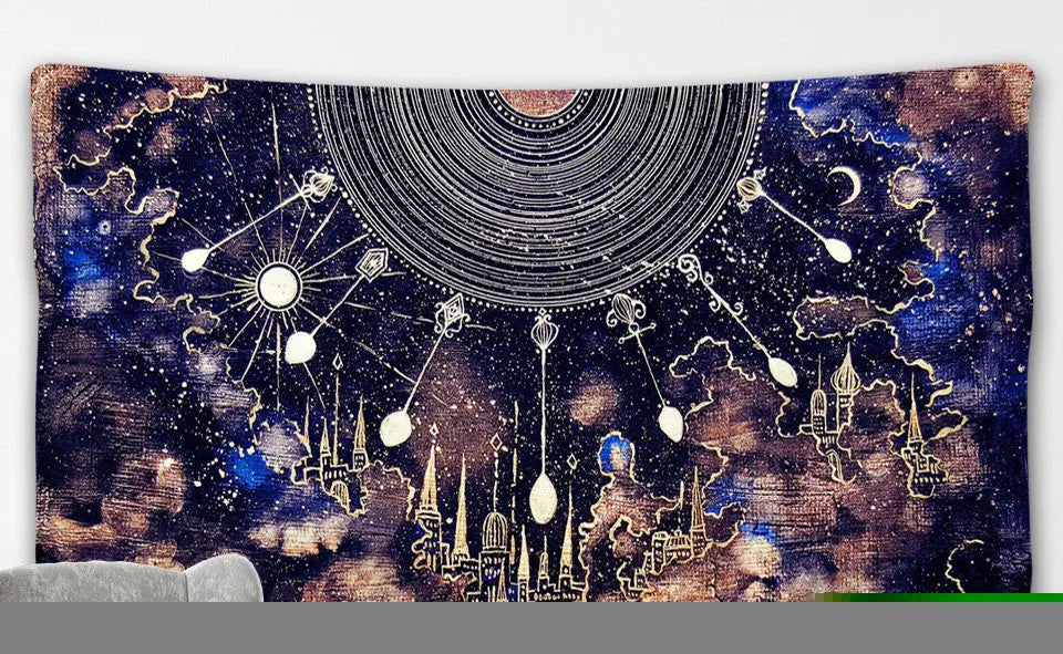 Nordic style tapestry wall hanging in polyester fabric available in multiple sizes