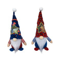Two Rudolf-themed fabric doll Christmas ornaments with faceless baby doll design