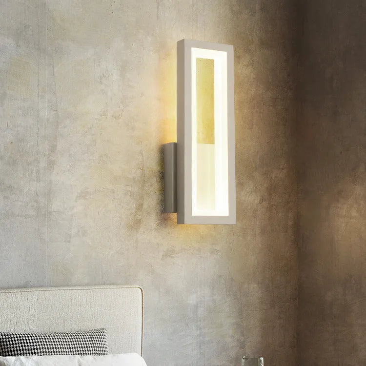 Personality Corridor Wall Light with Nordic PVC design in black, gold, or white finishes