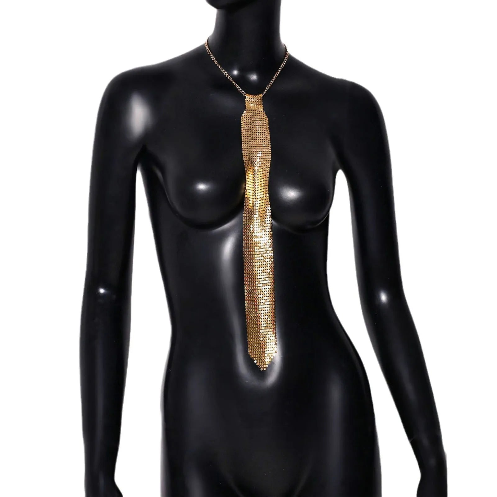 Silver metal sequin arrow-style bow tie for adult party and festival wear.