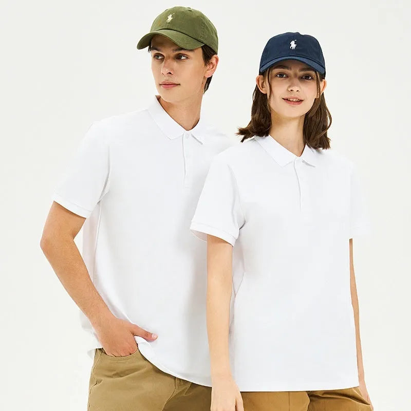 7A antibacterial business lapel polo shirt short sleeve in black for office commute
