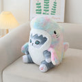Cartoon shark cat plush doll in grey blue transforming into a doll with PP cotton filling, 33cm height