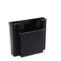 Black ABS car vent mobile phone storage box with card holder slot and adhesive sticker mounts