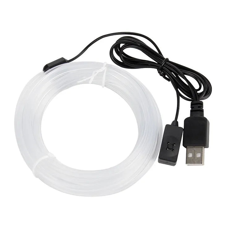 Universal car EL luminous ambience light kit with colourful illumination and USB interface