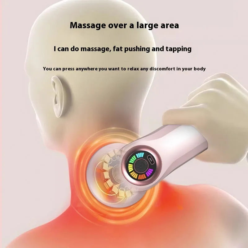 USB electric massager in pink colour for cervical spine waist back leg meridian dredging