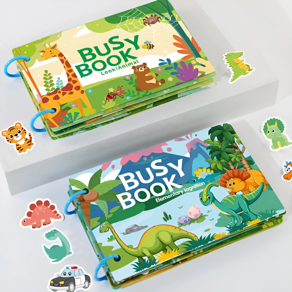 Educational paper toy book for children aged 3-6 with animal version design