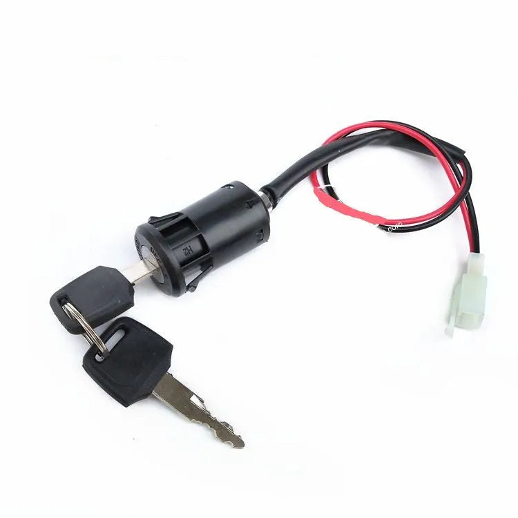 Waterproof electric car door lock in plastic housing with electrical connectors