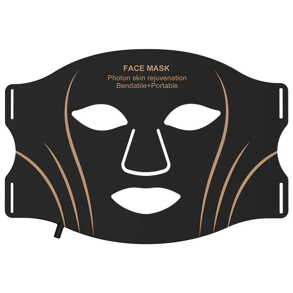 Infrared colour light skin rejuvenation face mask set for home use in black and white colour options