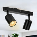 Three-head adjustable angle ceiling spotlight in white aluminium finish for TV background wall