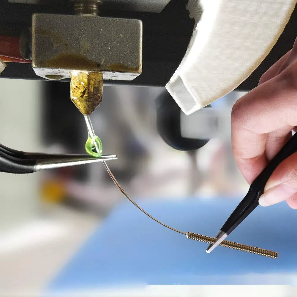 MK8 brass nozzle and stainless steel cleaning pin set for Creality Ender 3 3D printers.