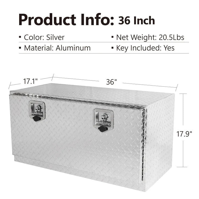 26-inch black aluminium alloy tool case with T-casting construction for professional tool storage