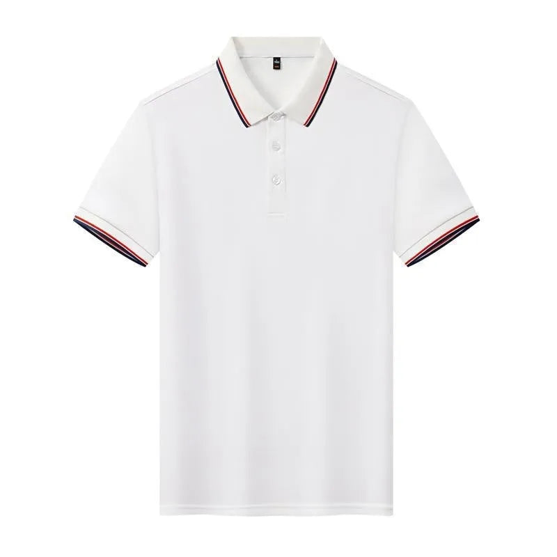Men's Ice Ion Lapel short sleeve polo shirt in a thin fabric, shown in multiple colour options.