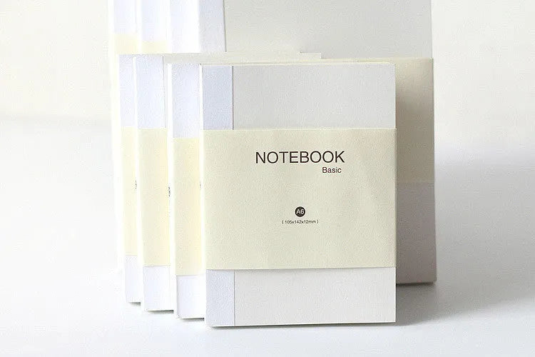 Basic manual fixed page refill diary notebook with 80 sheets, shown in Blank, Line, and Checkered page style options.