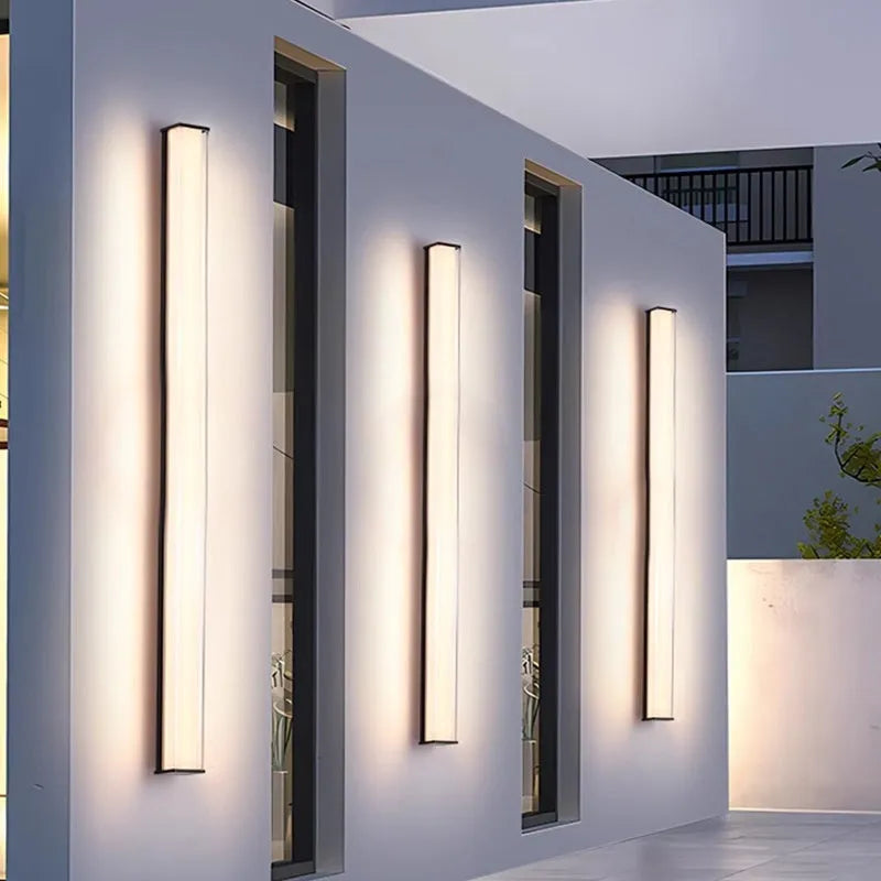 Modern simple outdoor wall light for hotel villa courtyard entrance available in five sizes