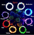 Flexible copper wire LED string lights with 20 warm white bulbs and plastic bottle stopper for wine bottle decoration