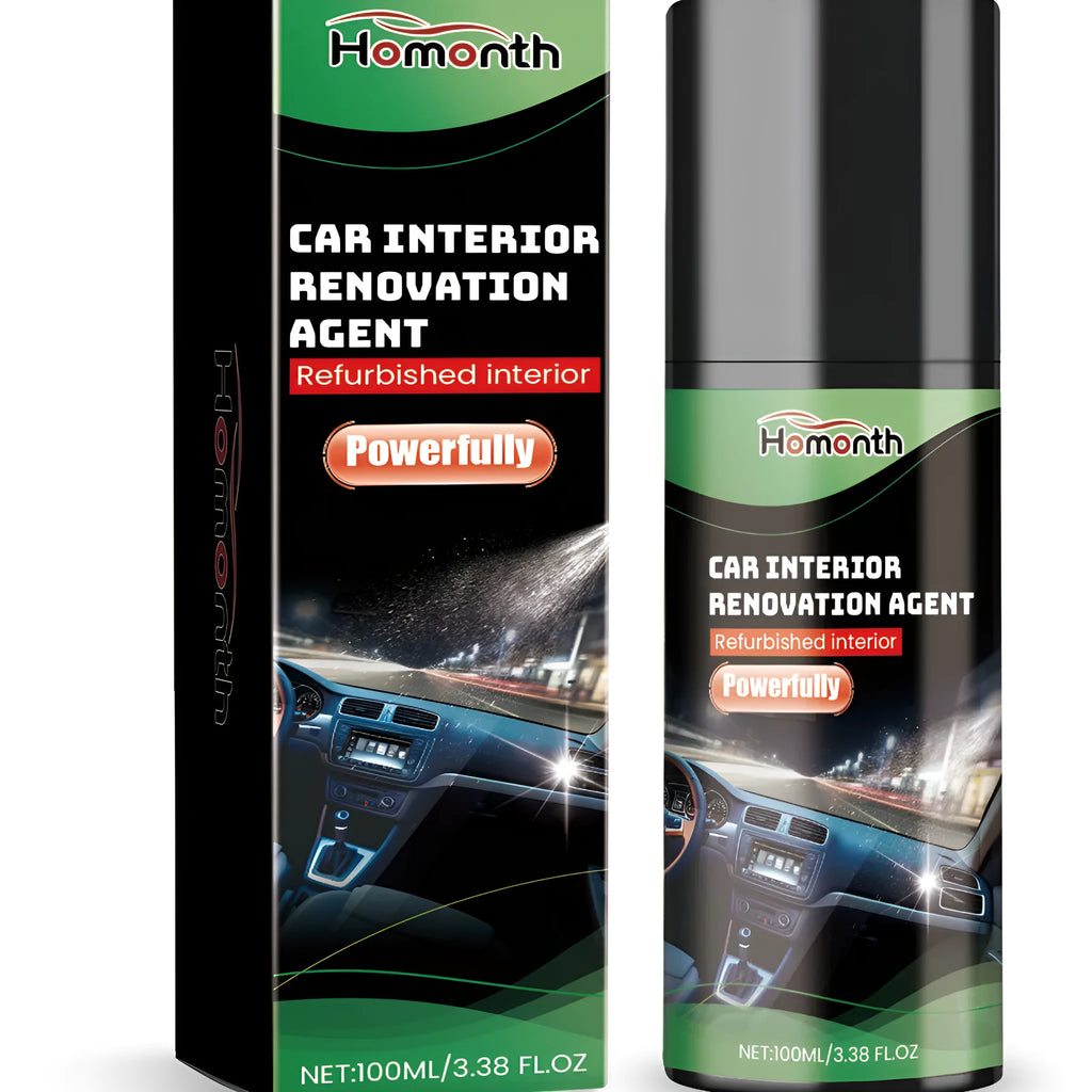 100ML bottle of automotive interior refurbishment agent for car dashboard and seat cleaning