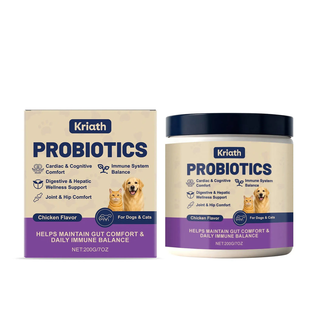 Probiotic powder for pet intestinal care 200g tub chicken flavour