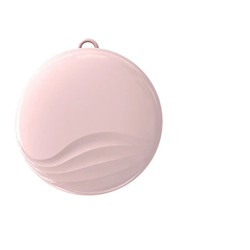 Portable necklace air purifier with sterilisation function in blue colour on a desk