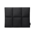 Soft black polyester laptop sleeve with sewing thread detail fitting 13-inch to 15.6-inch laptops