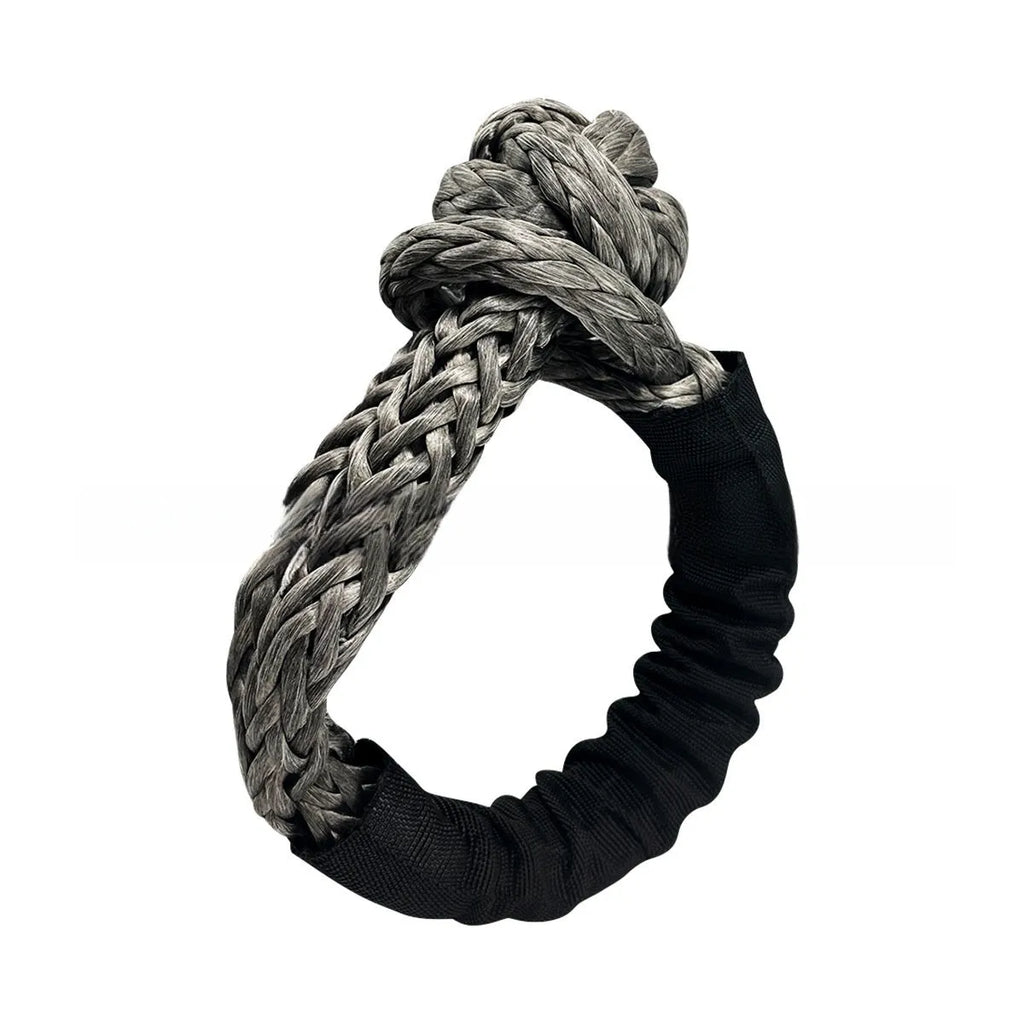 Polymer soft shackle trailer rope for vehicle recovery with 12mm diameter and 17-tonne load capacity