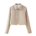Women's herringbone pattern suit set with 3D embroidery detailing showing jacket and trousers