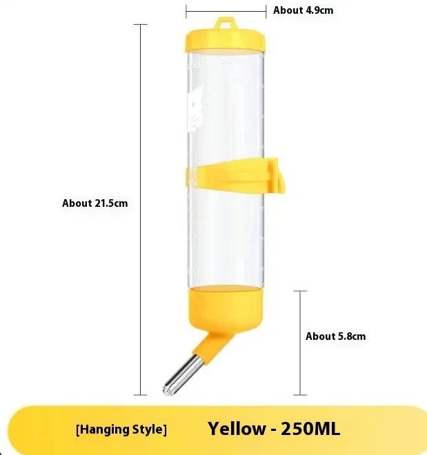 Green plastic ball kettle leak-proof water feeder for small pets, shown with a ball valve.