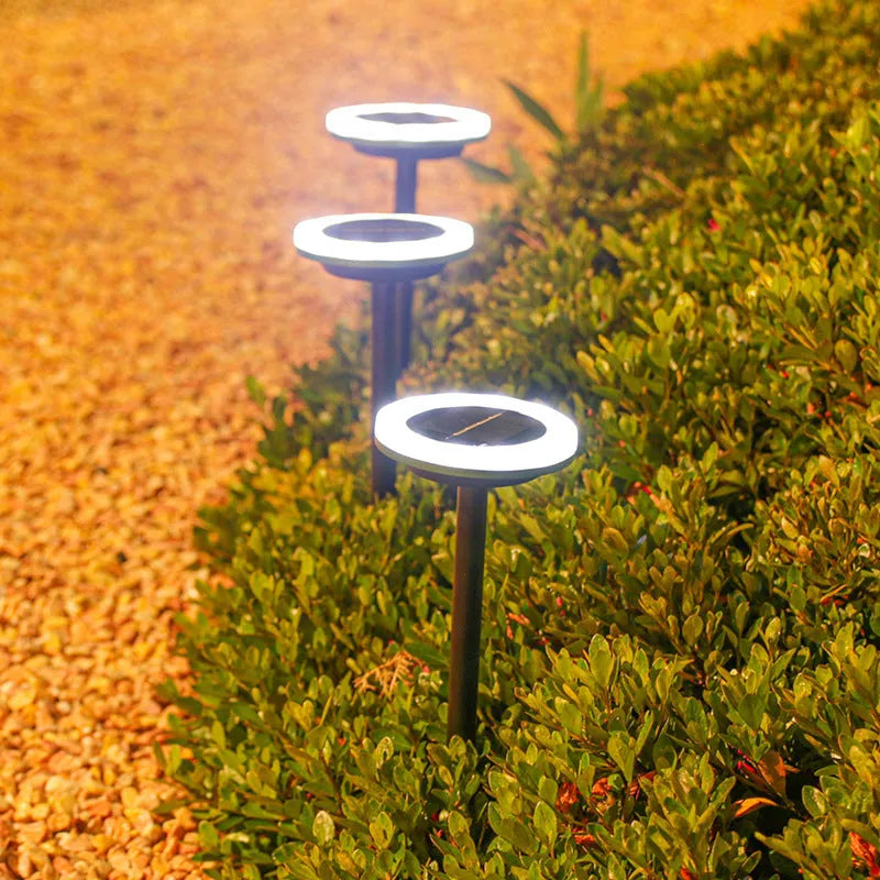 Solar lawn light with 12LED rotating design for outdoor garden illumination in colour or white light