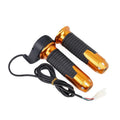 Three-speed rotating accelerator handle for electric three-wheel car modification, with integrated speaker, in red plastic finish.
