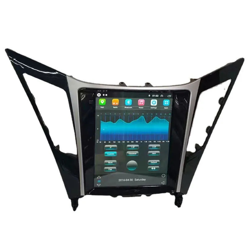 Vertical 9.7-inch Android car navigation touchscreen for 2008 Hyundai Sonata dashboard