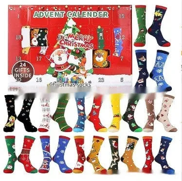 Christmas socks blind box resin ornament in one of seven colour designs for holiday decoration