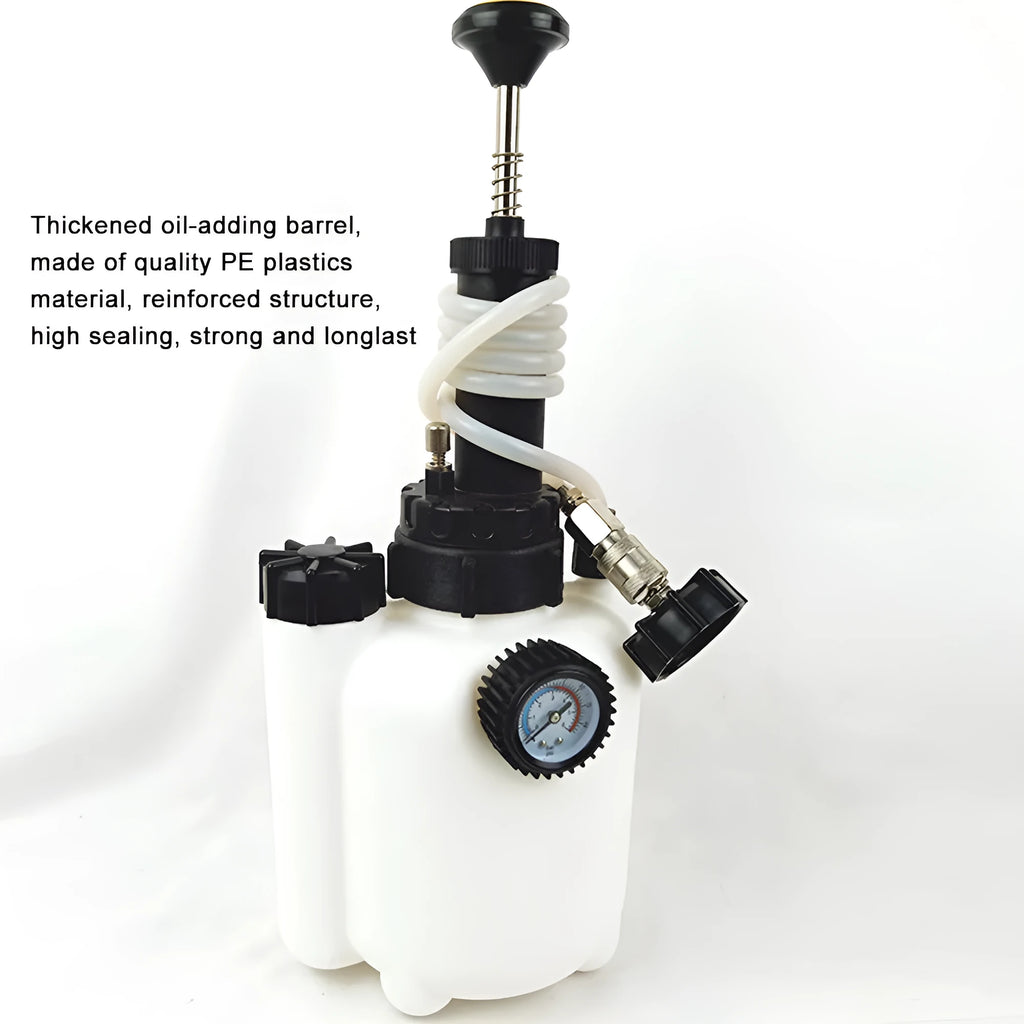 3-litre manual brake oil tank replacement tool kit with metal and plastic construction.