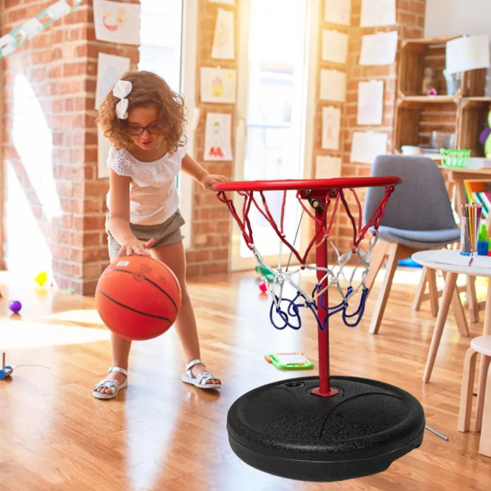 Water basketball hoop with plastic backboard and pole, 70x30cm size, for indoor and outdoor pool games