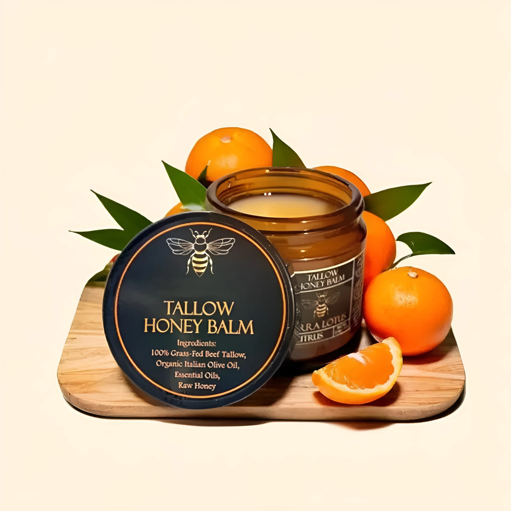 Honey Butter Moisturising Facial Cream in a 57g jar, shown with Citrus, Lavender, and Fragrance-Free options.
