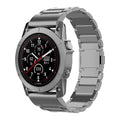 Magnetic buckle three-bead pure titanium watch strap for Jiaming Sanzhu in silver, 22mm width