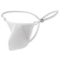 Men's Ice Silk T-back underwear with geometric pattern in multiple colour options