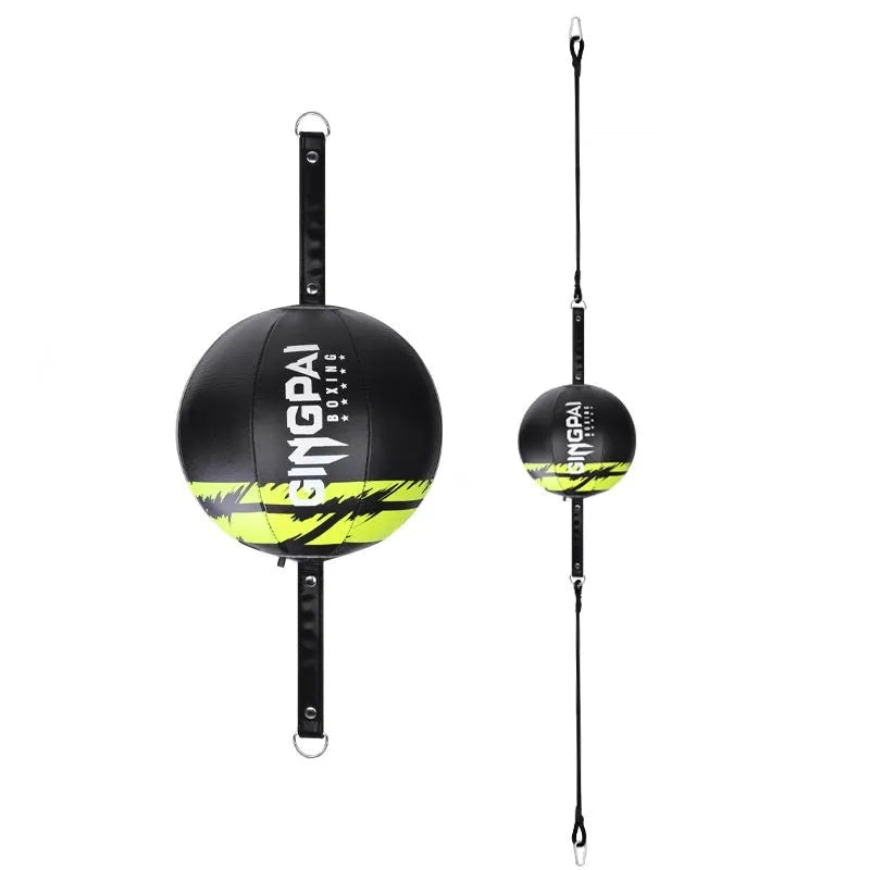 Black, Black and Green, and White hanging boxing speed ball made from PU material for reaction training